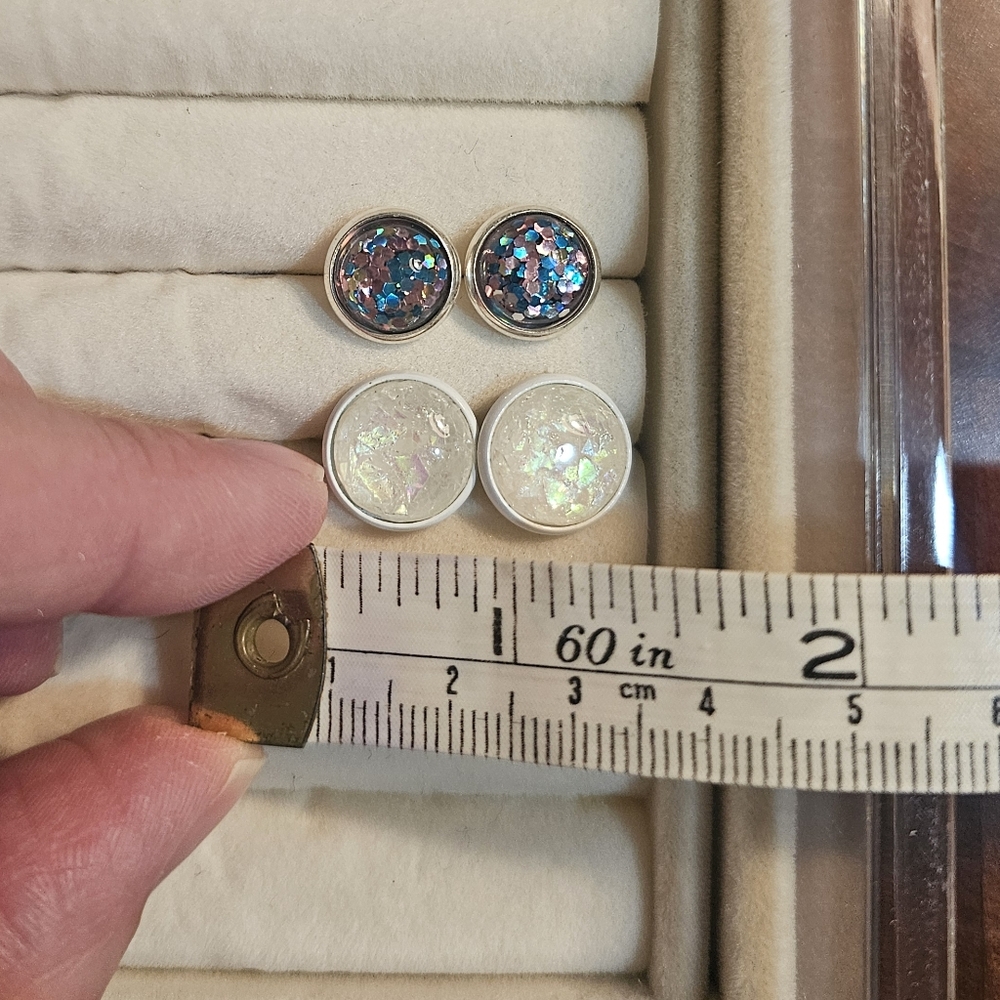 Sparkling Stud Earrings Set